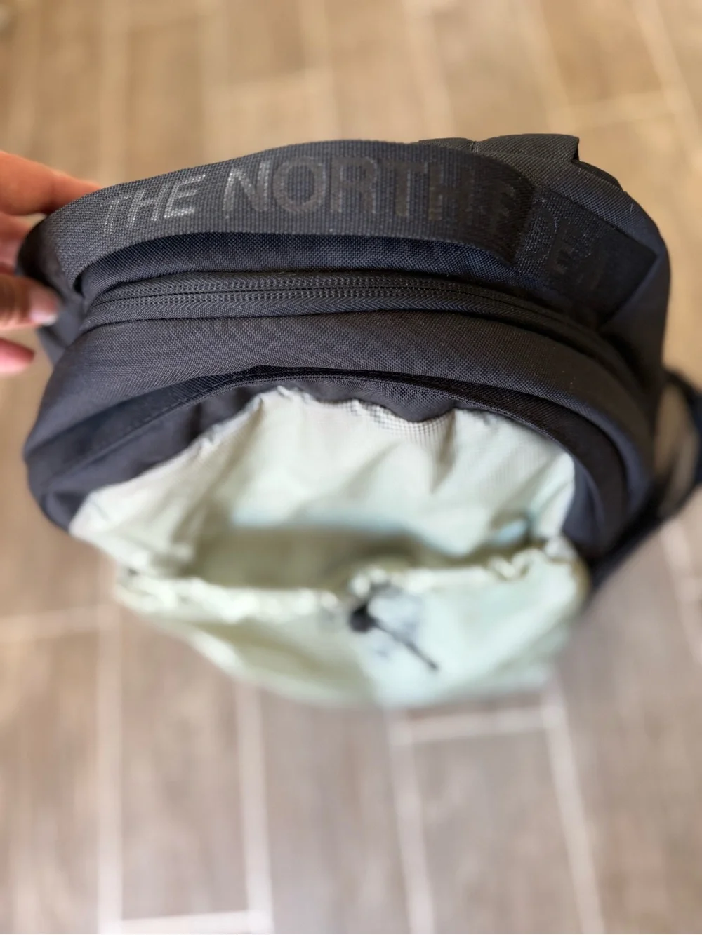 The North Face Bozer III backpack in black/green